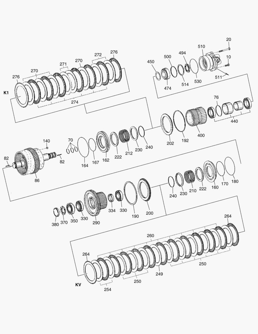 Схема СЦЕПЛЕНИЕ KV + K1