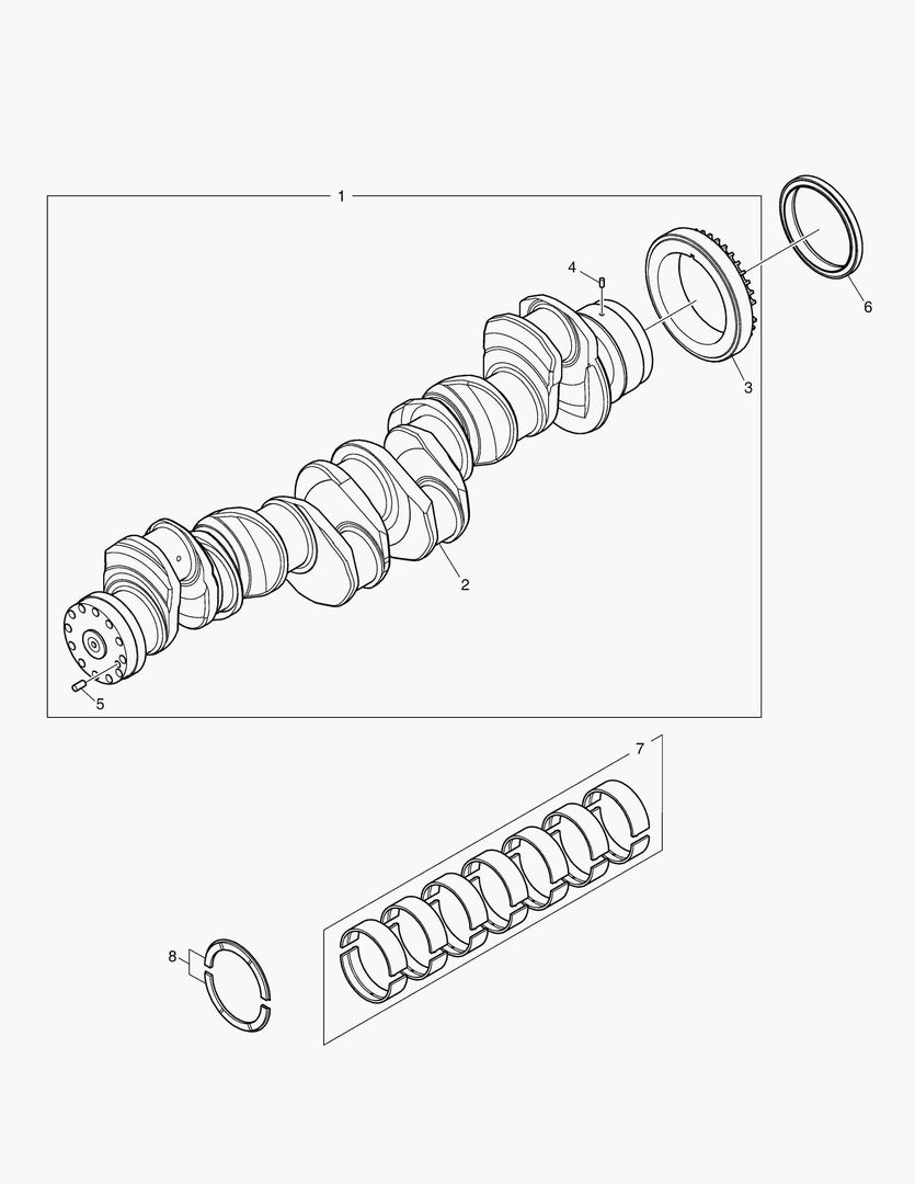 014 CRANKSHAFT, MAIN BEARING & BIG END BEARINGS
