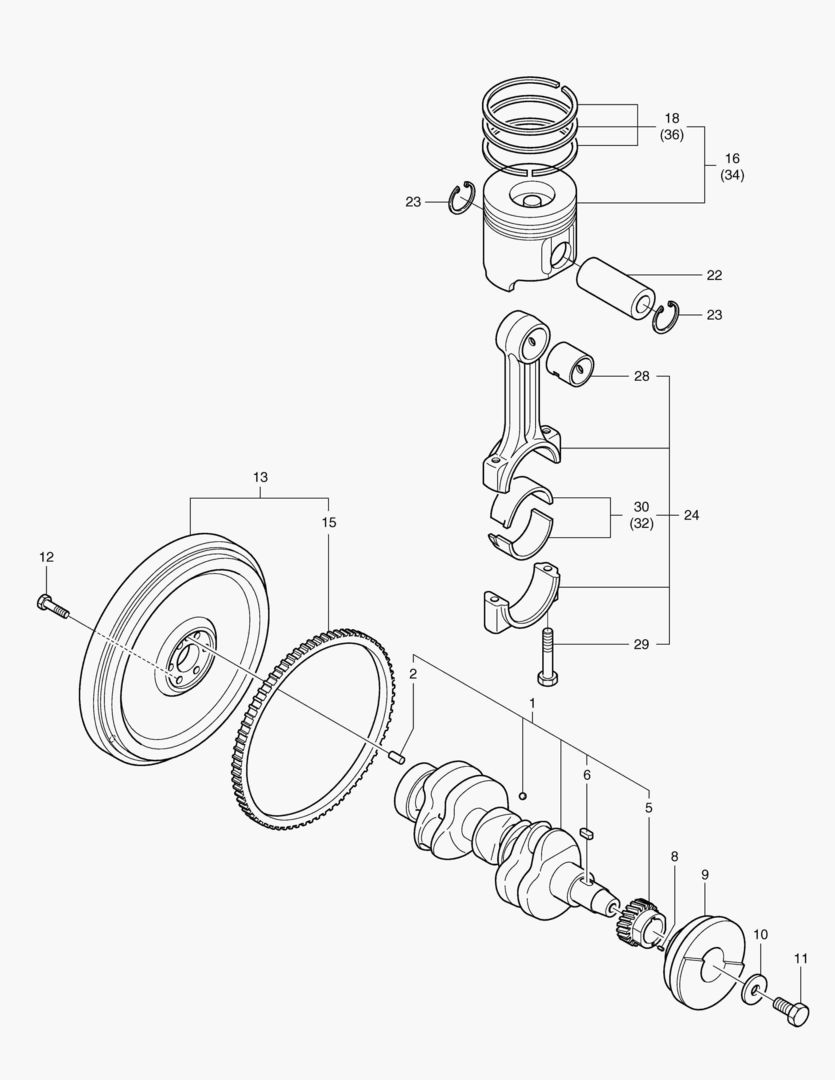 008 CRANKSHAFT & PISTON