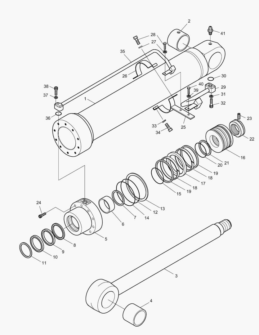 ЦИЛИНДР СТРЕЛЫ-ЛЕВОСТОРОННИЙ