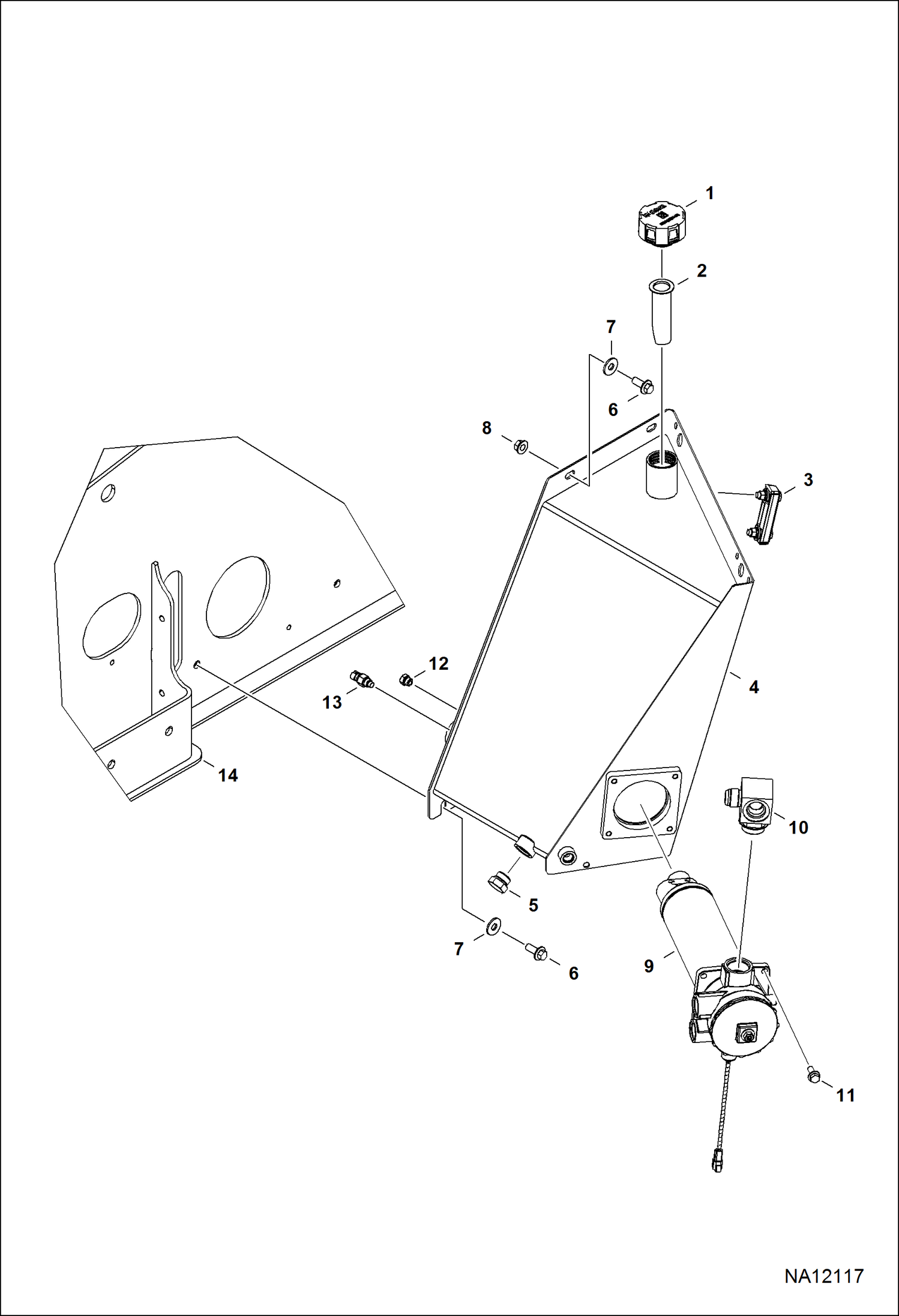 СХЕМА ГИДРАВЛИЧЕСКОЙ СИСТЕМЫ (БАК И ФИЛЬТР)