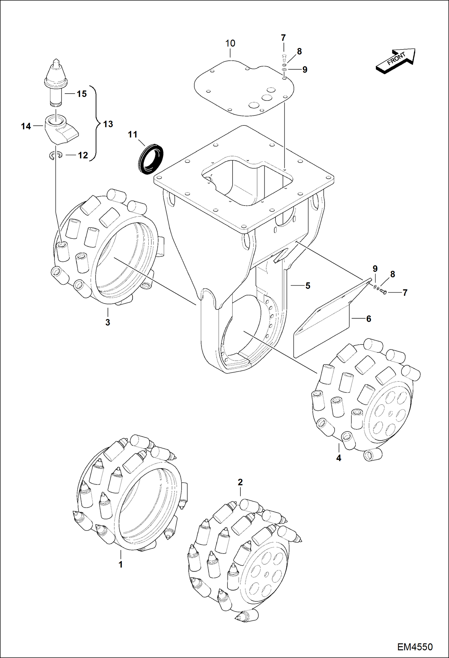 РОТОРНЫЕ ФРЕЗЫ (РАМА ШАССИ) (СЕРИЙНЫЙ НОМЕР AS9V00101 И ВЫШЕ)