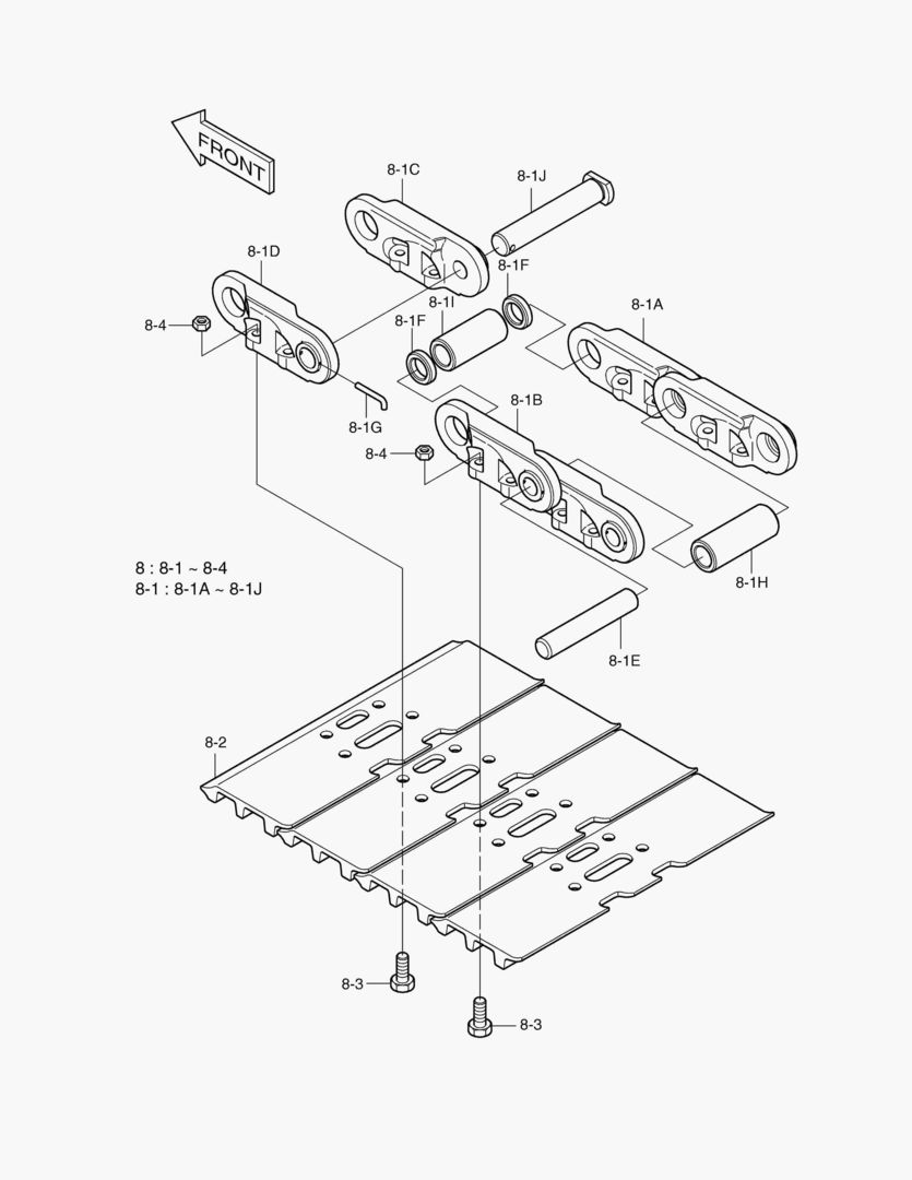 БАШМАК ГУСЕНИЦЫ В СБОРЕ-600G
