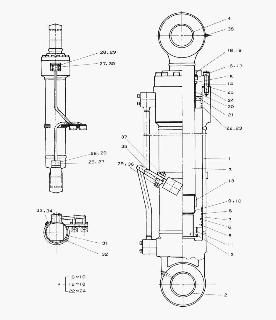 ЦИЛИНДР СТРЕЛЫ(ПРАВОСТОРОННИЙ)