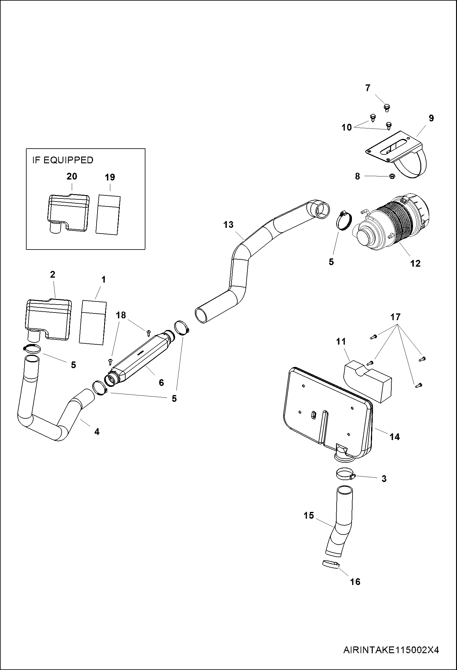ДВИГАТЕЛЬ, ВОЗДУХОЗАБОРНИК (СЕРИЙНЫЙ НОМЕР AJNS11001 - 19999)
