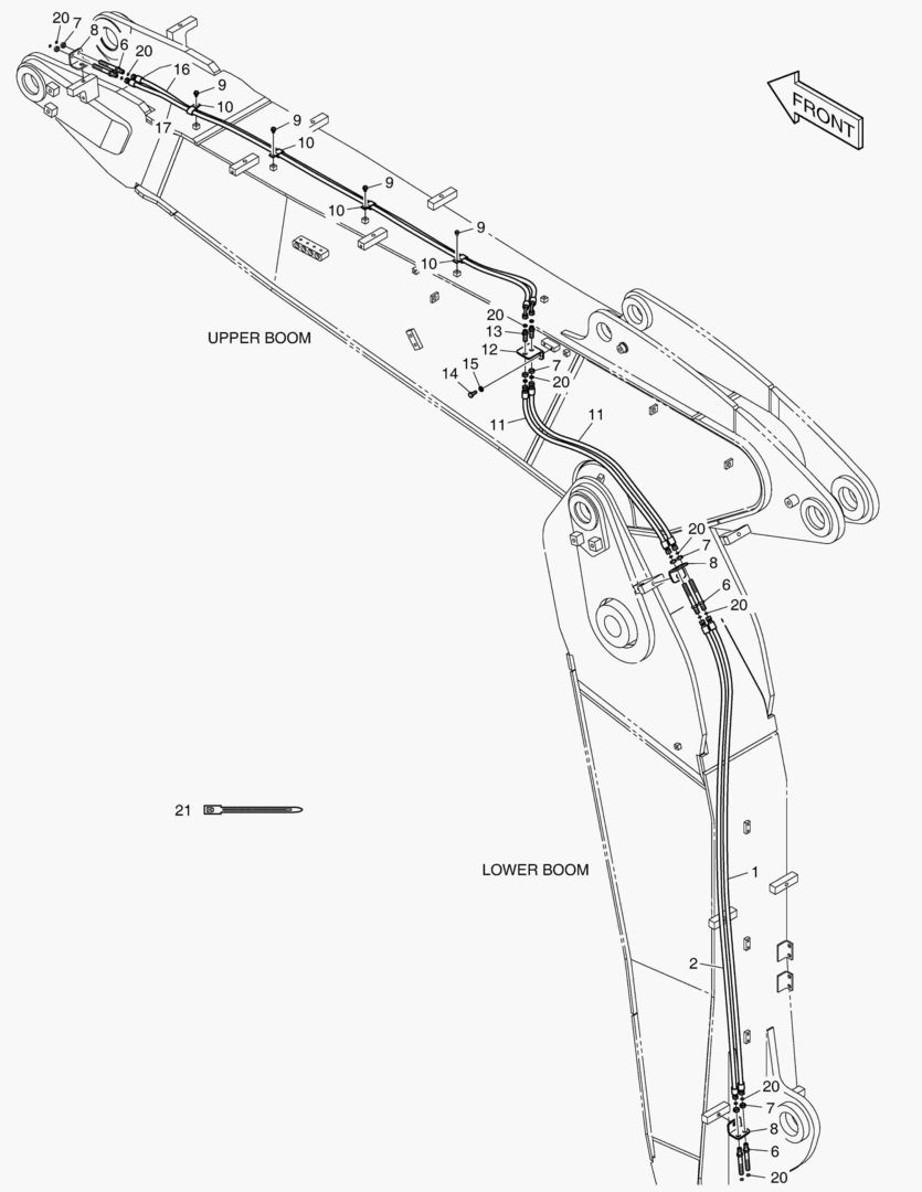 ТРУБОПРОВОД СТРЕЛЫ С ИЗМЕНЯЕМОЙ ГЕОМЕТРИЕЙ - БЫСТРАЯ ПОСАДКА