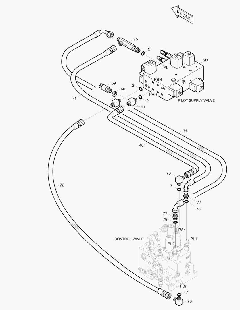 ТРУБОПРОВОД СЕРВОУПРАВЛЕНИЯ(5)-KMX13A