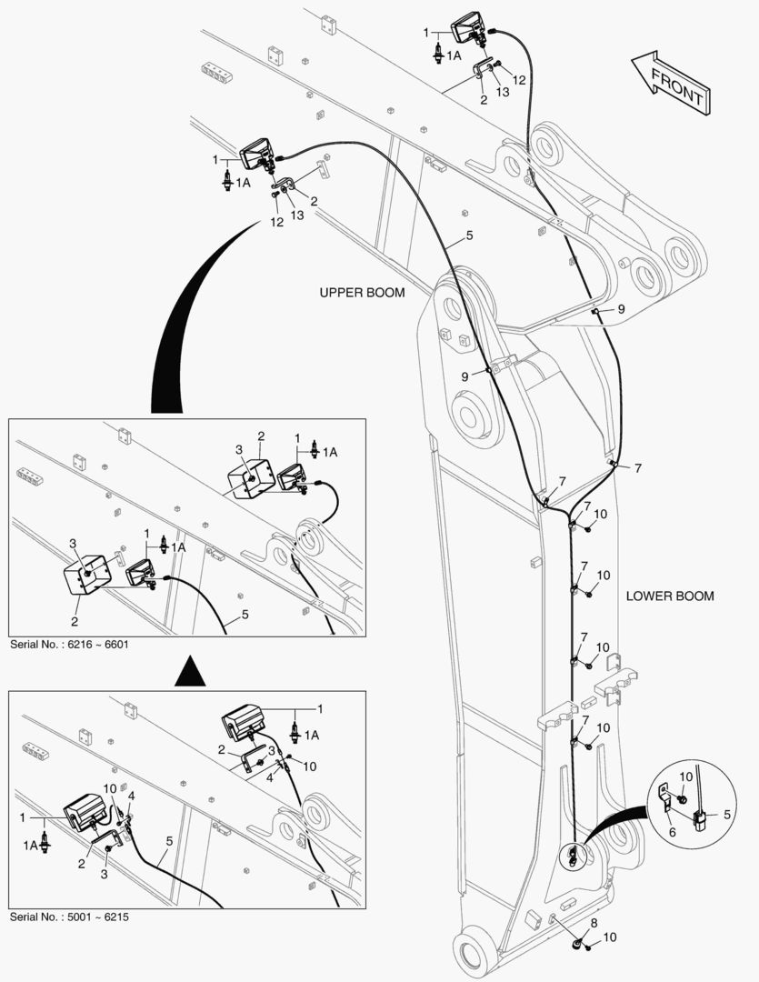 РАБОЧАЯ ФАРА - ШАРНИРНАЯ СТРЕЛА