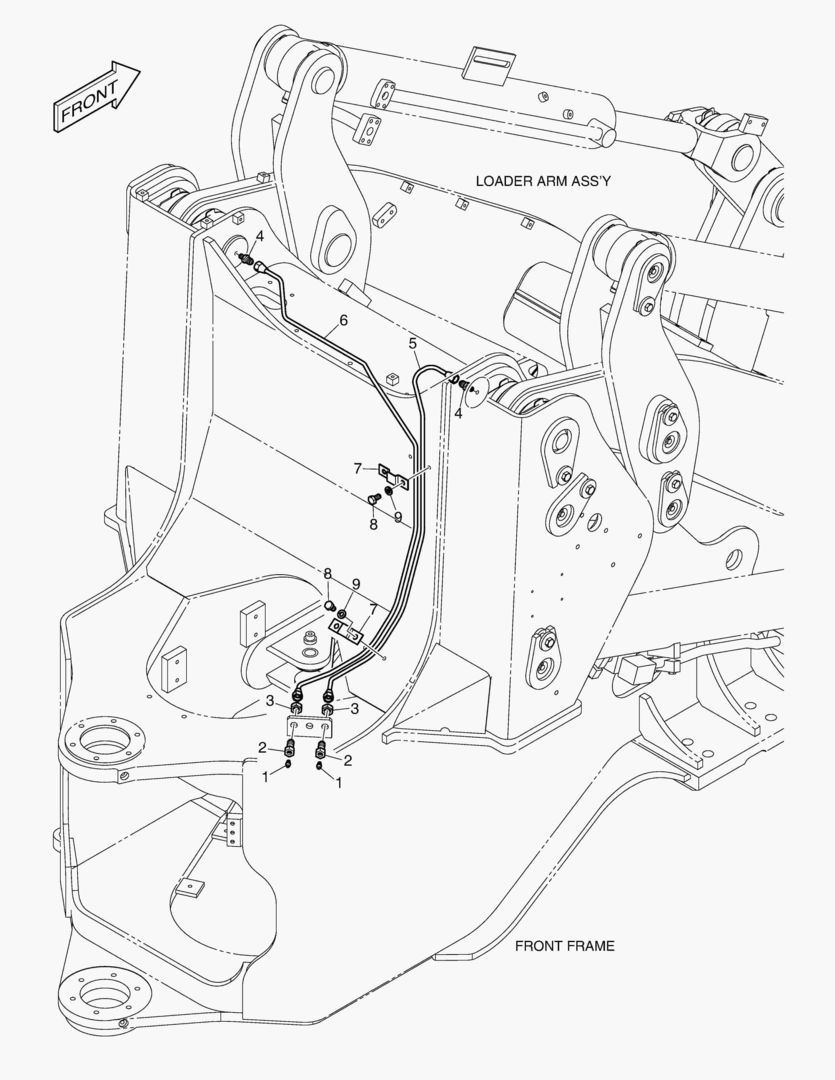 ПЕРЕДНИЙ ТРУБОПРОВОД СМАЗОЧНОЙ СИСТЕМЫ