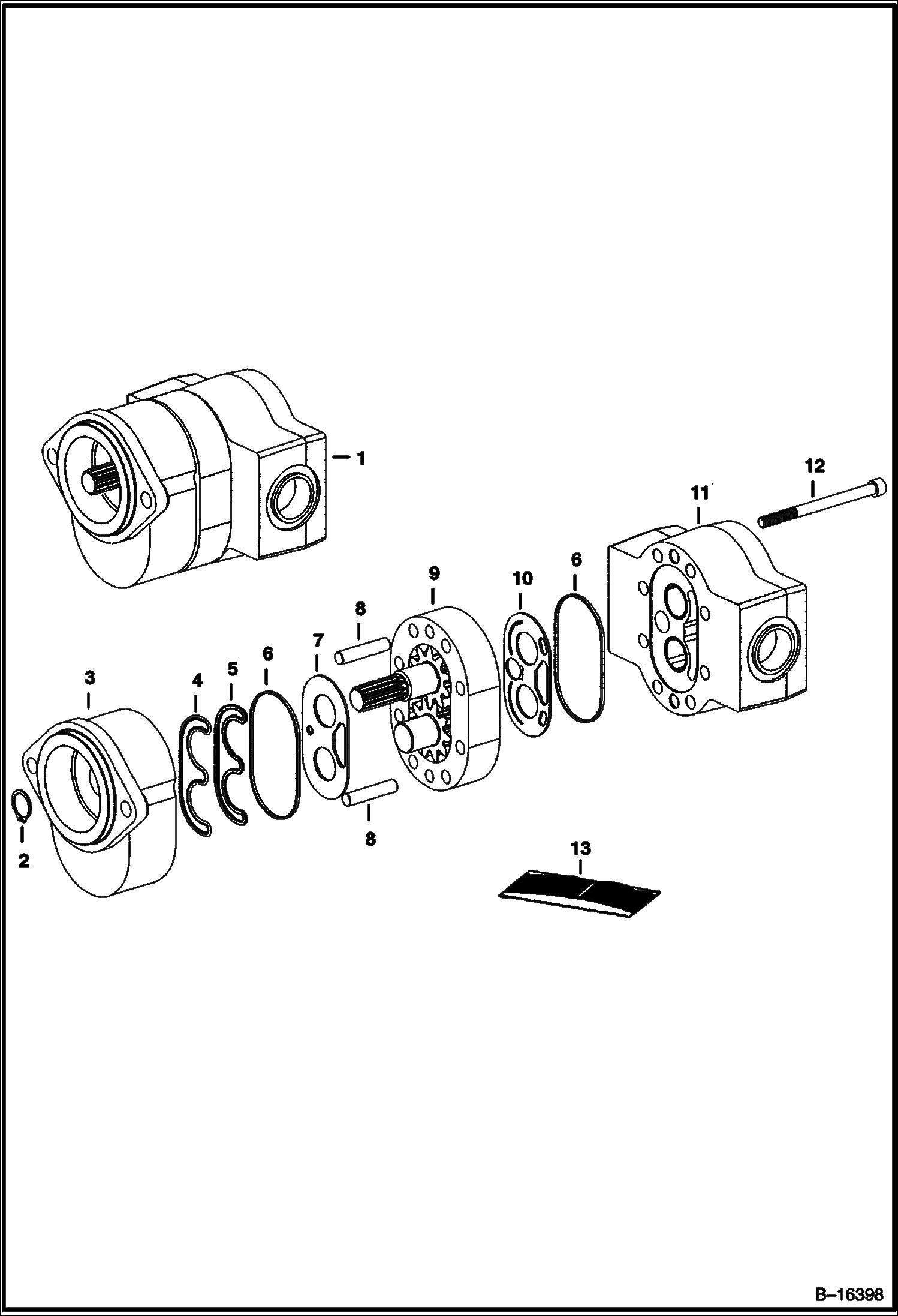 ШЕСТЕРЕННЫЙ НАСОС (ЧУГУН) (СЕРИЙНЫЙ НОМЕР 514449260, 514541069 И ВЫШЕ)