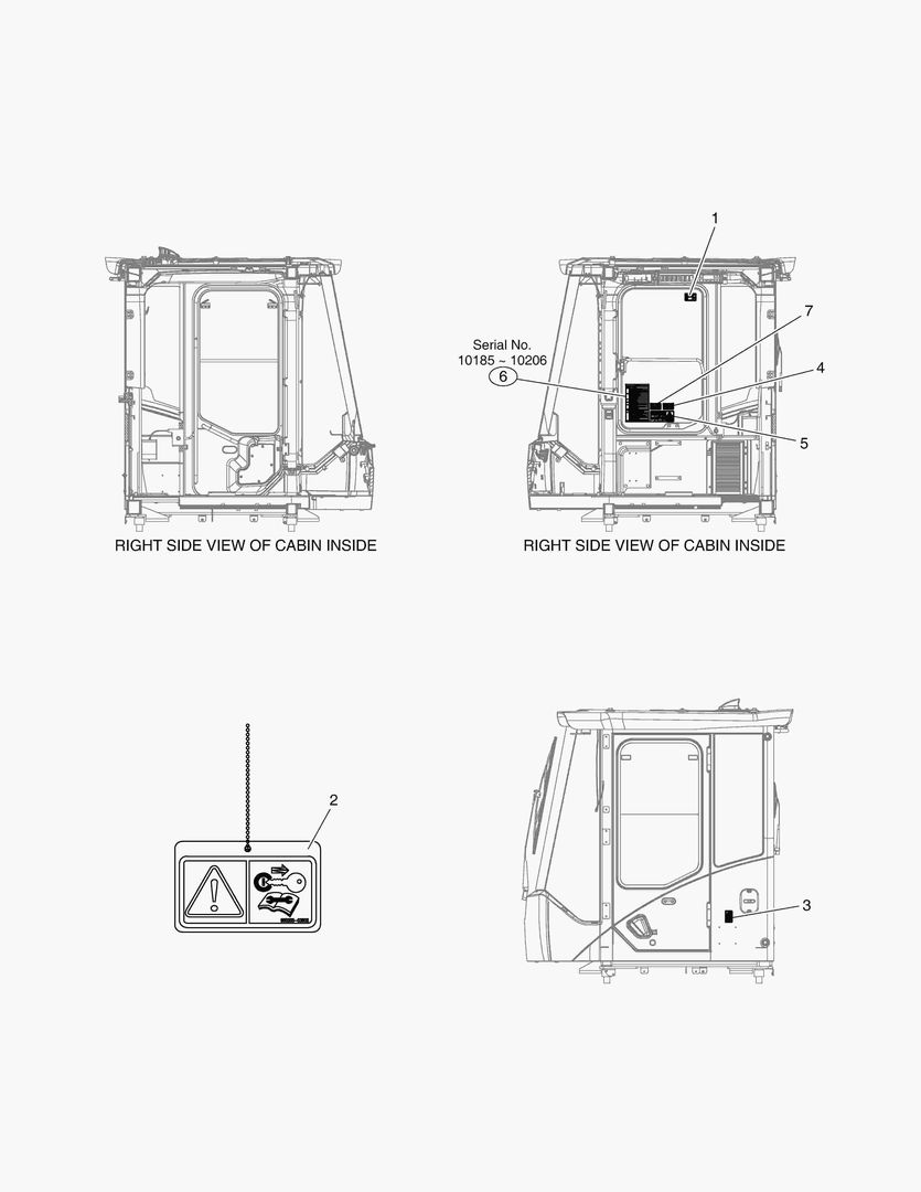 ПРЕДУПРЕЖДАЮЩАЯ ТАБЛИЧКА - КАБИНА