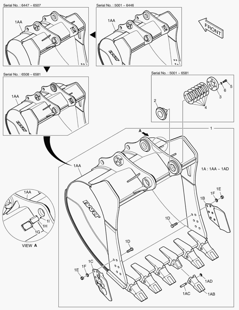 6810 BUCKET ASS`Y - 2.01mВі(63`) - SIDE PIN