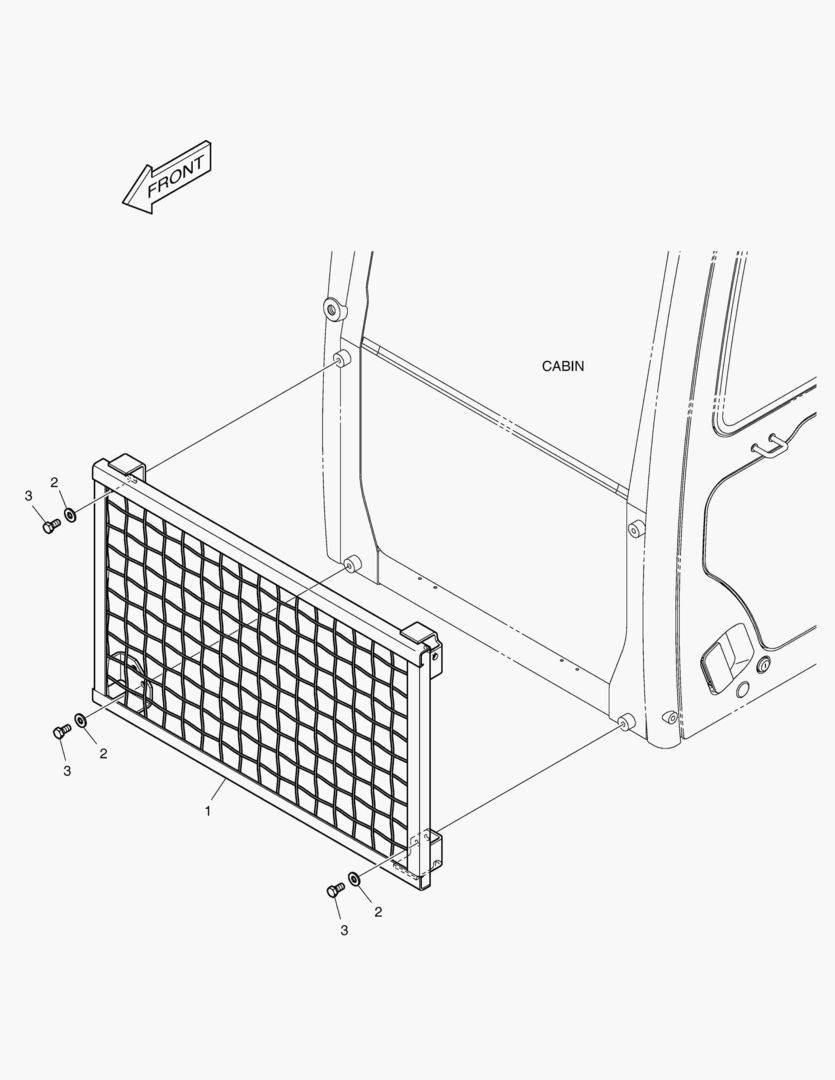 Схема КАБИНА С НИЗКИМ ЗАЩИТНЫМ ОГРАЖДЕНИЯ