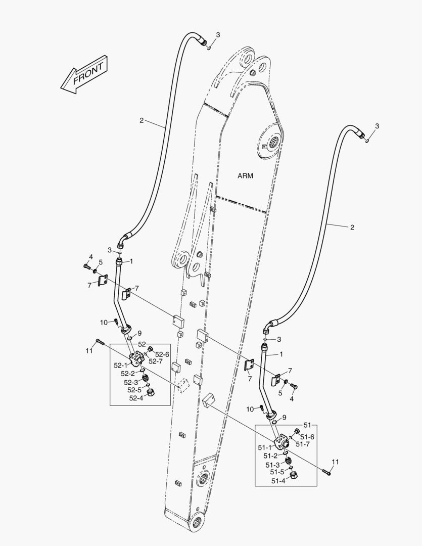3190 ARM PIPING - ONE & TWO WAY