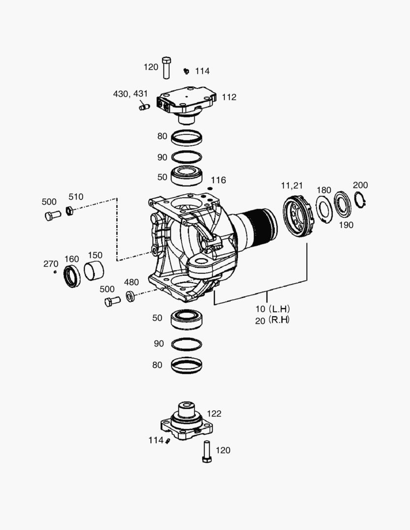 Спецтехника 4722 JOINT HOUSING - FRONT AXLE [2791~] - главное фото