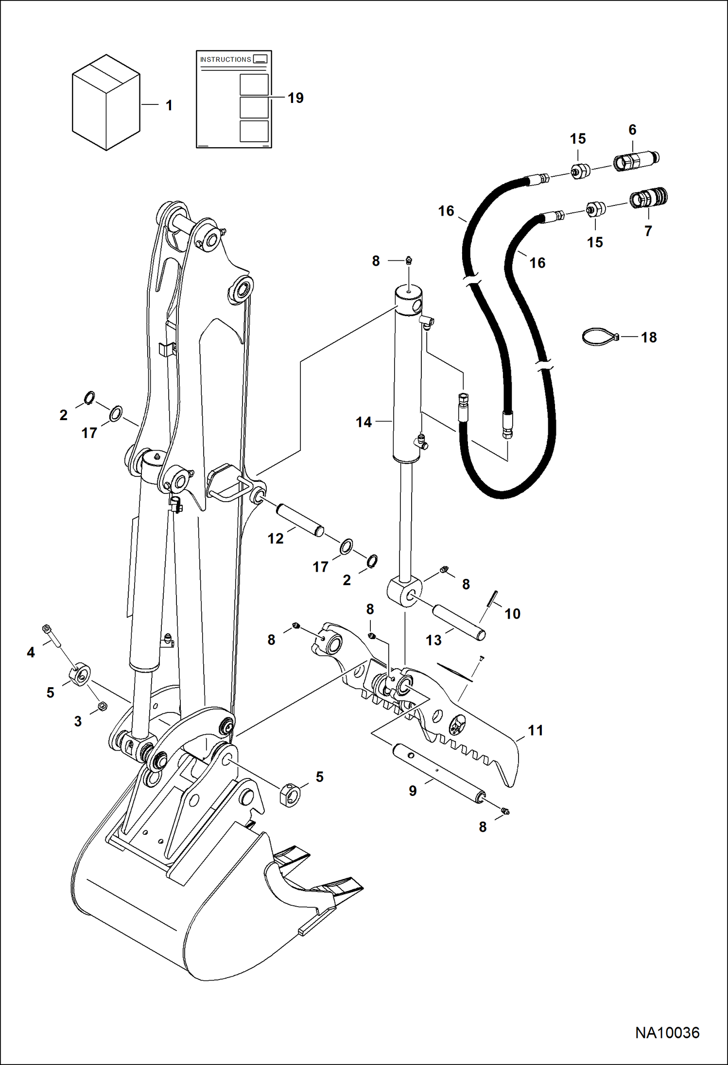 ЗАЖИМ (КОМПЛЕКТ) (ДЛИННАЯ РУКОЯТЬ) (КЛАСС 1L) (B3CE)