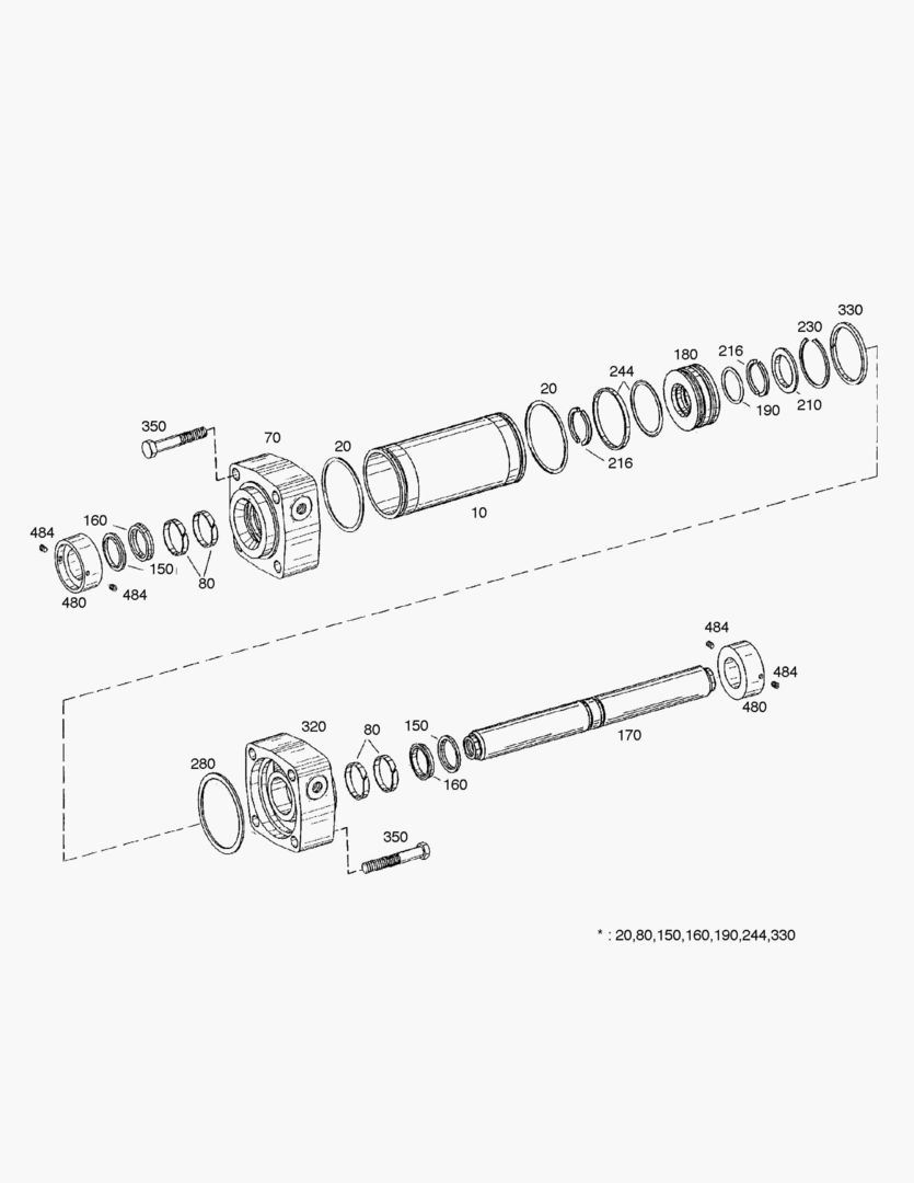 Спецтехника 4740 STEERING CYLINDER-FRONT AXLE [1001~2131] - главное фото
