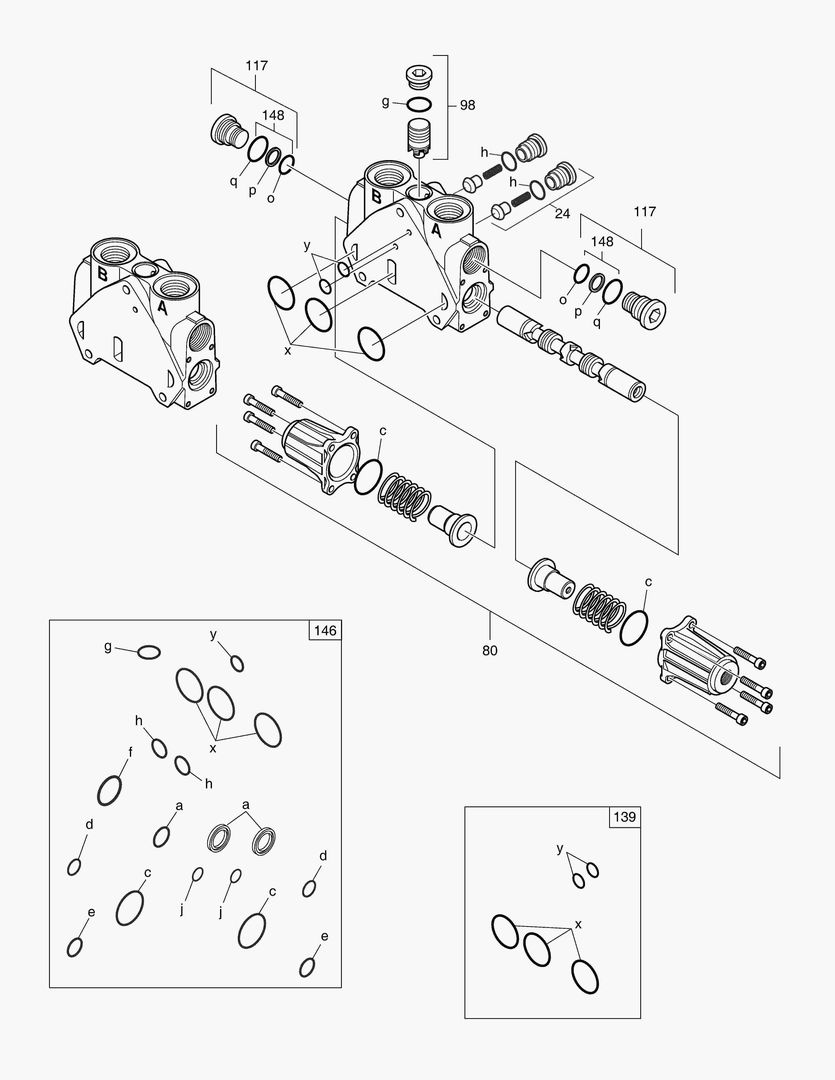 БЛОК ХОДА(ПРАВОСТРОННИЙ) - РЕГУЛИРУЮЩИЙ КЛАПАН