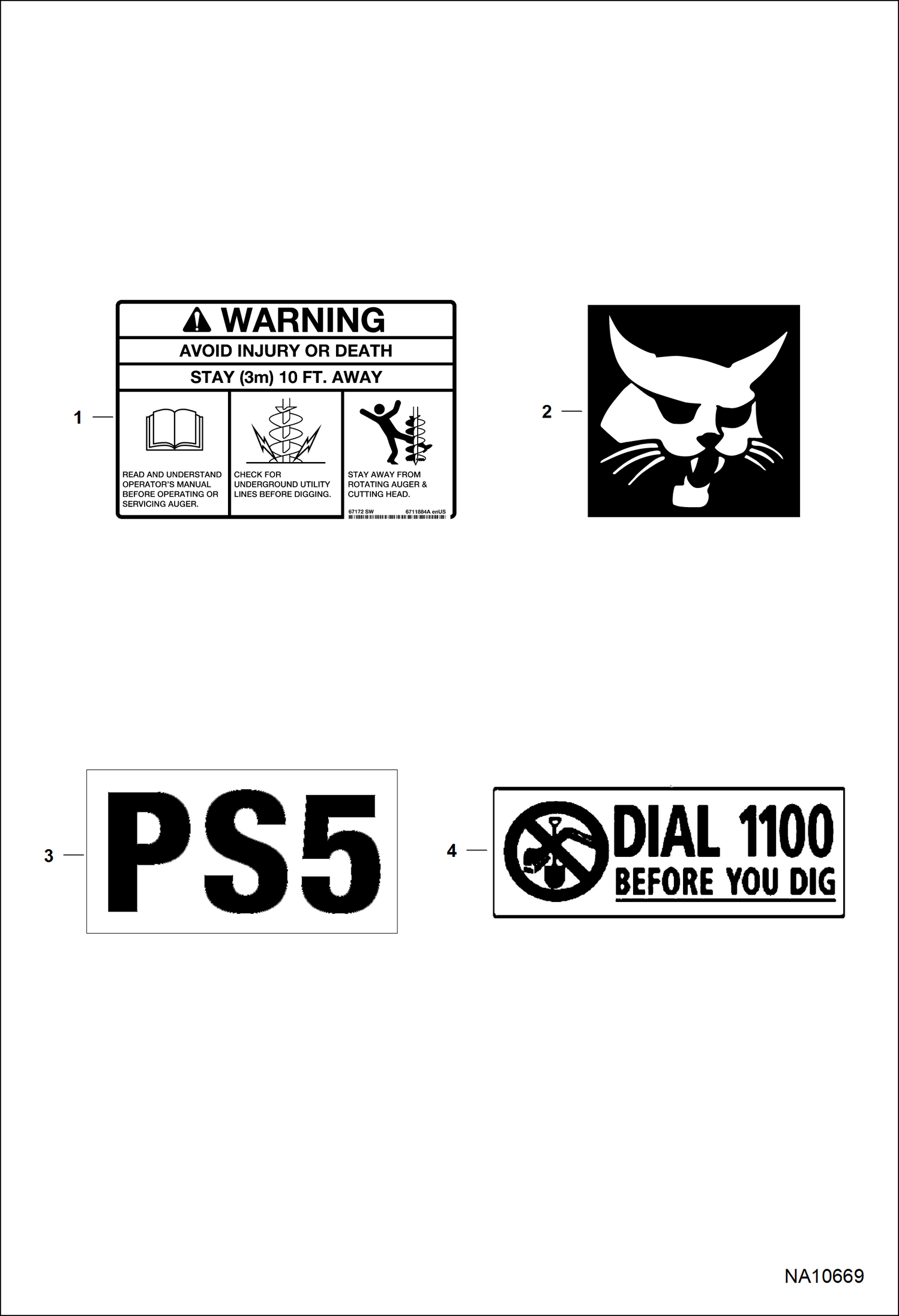 БУР ГИДРАВЛИЧЕСКИЙ (АВСТРАЛИЯ ТОЛЬКО) (ПРЕДУПРЕЖДАЮЩИЕ ТАБЛИЧКИ) (PS5 B3W6)