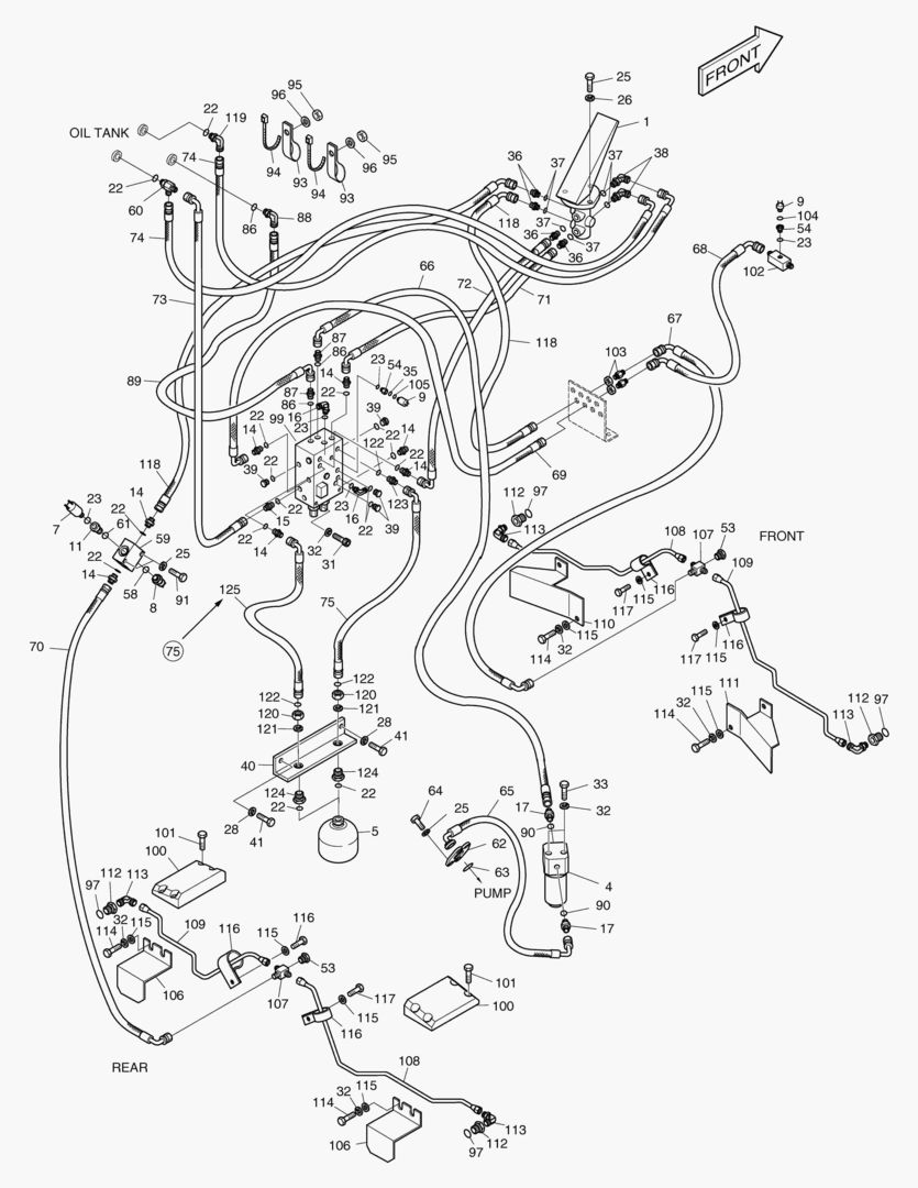 1267 BRAKE PIPING-LOCAL AXLE [1240~]