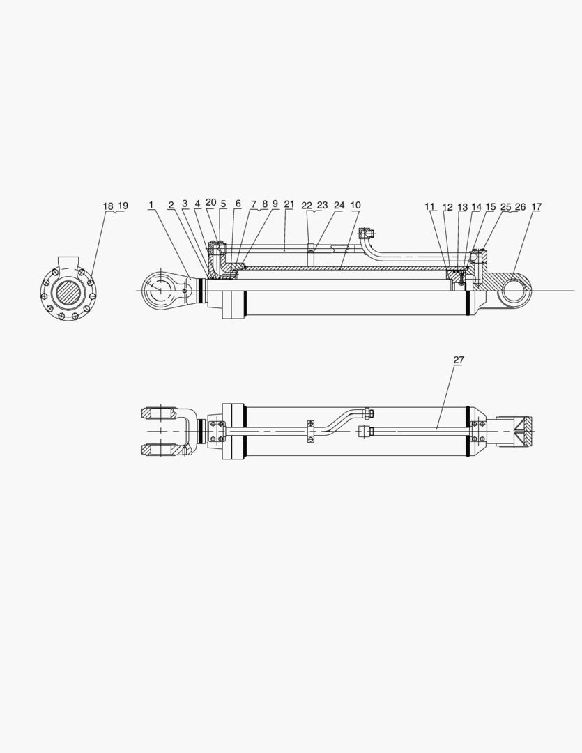 ЦИЛИНДР СТРЕЛЫ(ЛЕВОСТОРОННИЙ)