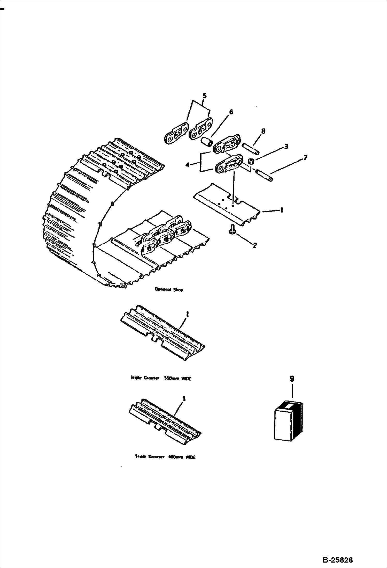 БАШМАК ГУСЕНИЦЫ (С БОЛТОВЫМ КРЕПЛЕНИЕМ) СТАНДАРТНЫЙ БАШМАК ГУСЕНИЦЫ - ТРОЙНОЙ 400 ММ ШИРОКИЕ KOMATSU СЕРИЙНЫЙ НОМЕР 10735 И ВЫШЕ