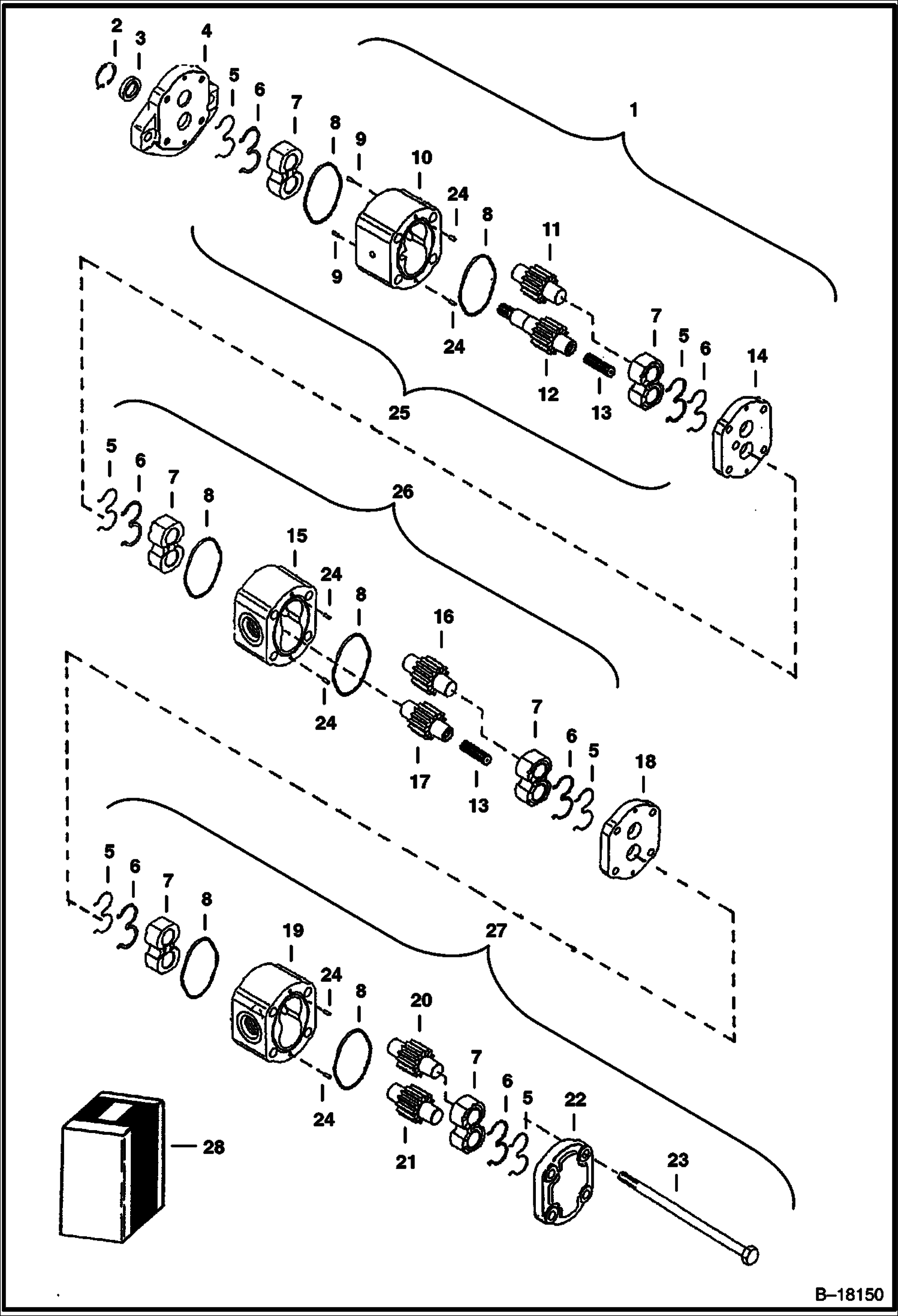 ШЕСТЕРЕННЫЙ НАСОС (СЕРИЙНЫЙ НОМЕР 511820409 И ВЫШЕ)