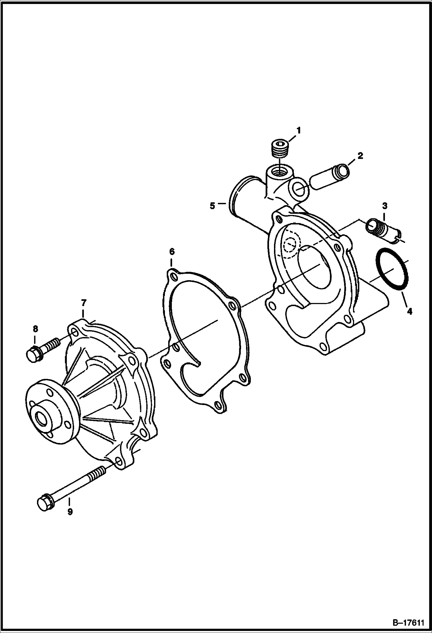 ВОДЯНАЯ ПОМПА (СЕРИЙНЫЙ НОМЕР 5219 И 5220) (V3300 DI T KUBOTA) (TIER I)
