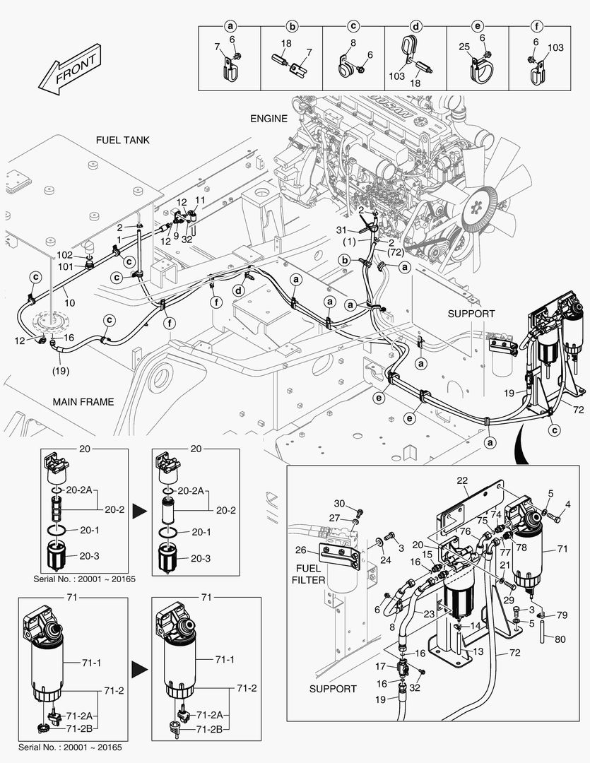 Схема ТОПЛИВНЫЕ ТРУБОПРОВОДЫ