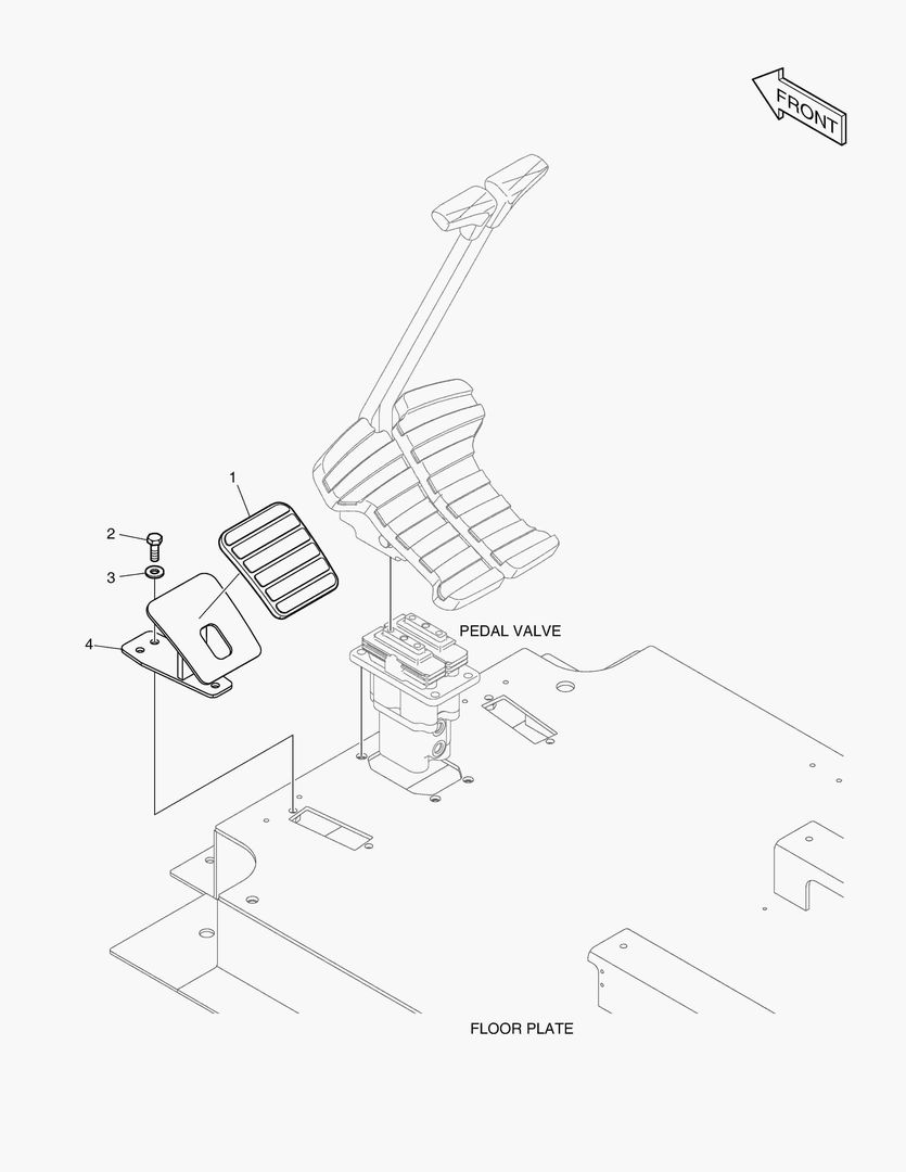 ПОДСТАВКА ДЛЯ НОГ - ЛЕВОСТОРОННИЙ