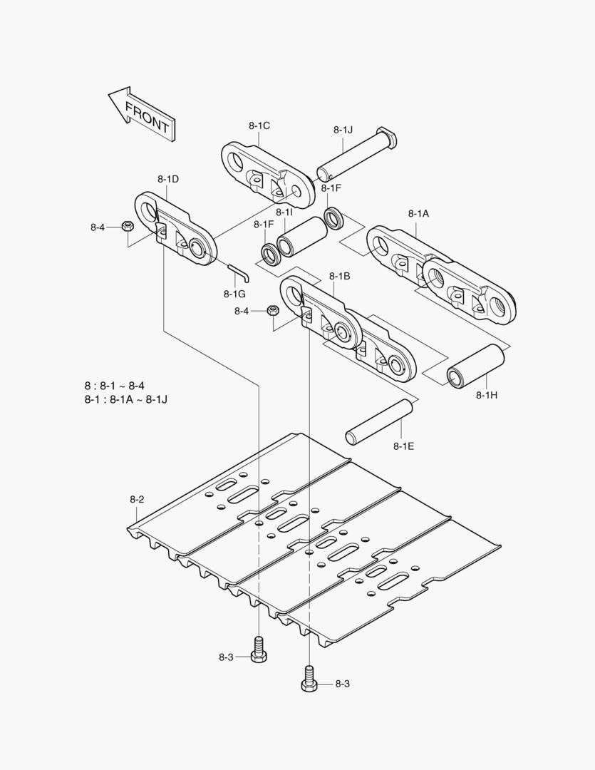 БАШМАК ГУСЕНИЦЫ В СБОРЕ-600G