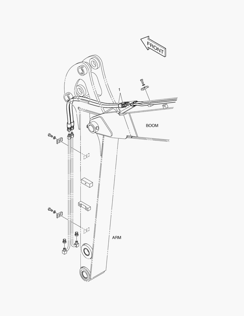 ПЕРЕДНИЙ ТРУБОПРОВОД - БЫСТРОУСТАНАВЛИВАЕМЫЙ ФИКСАТОР (РУКОЯТЬ 1.2 м)