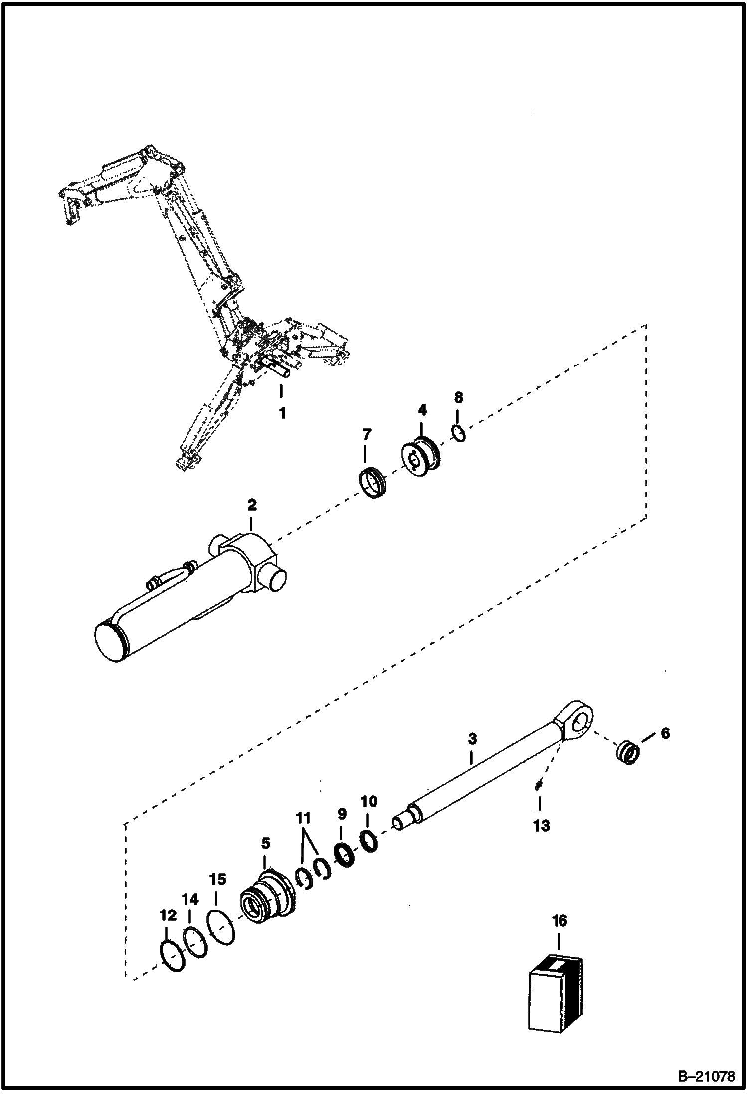 ЦИЛИНДР ПОВОРОТА ЛЕВЫЙ
