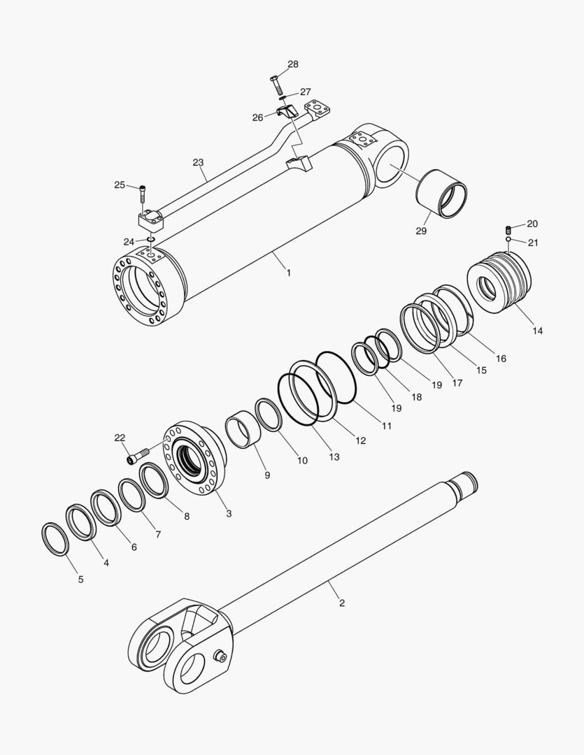 3821 LIFT CYLINDER-L.H(BLOCK HANDLER)