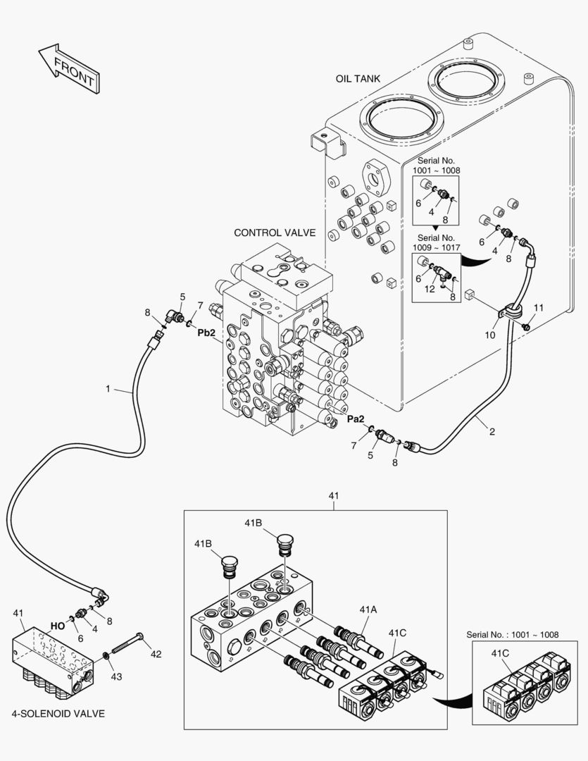 ТРУБОПРОВОД СЕРВОУПРАВЛЕНИЯ - ОДИН ПУТЬ