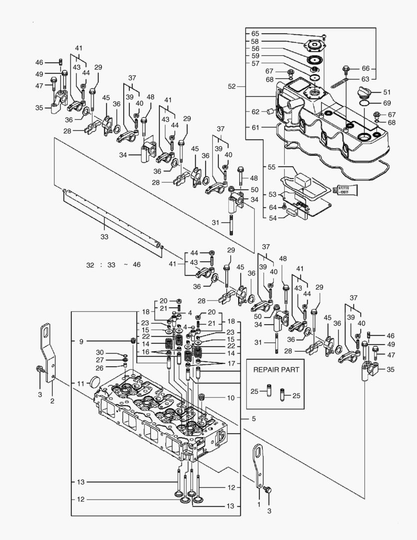 014 CYLINDER HEAD & BONNET