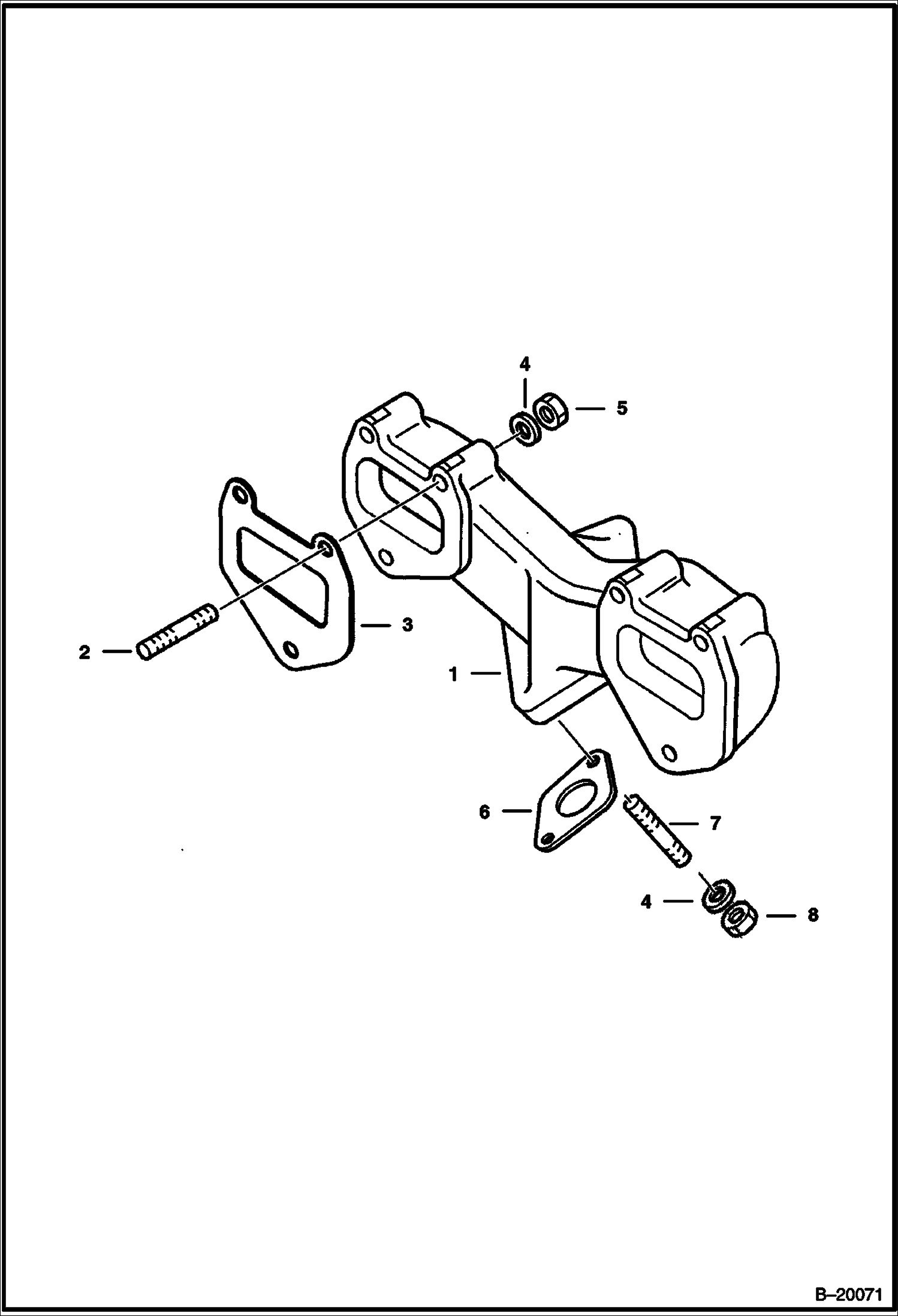 Схема ВЫХЛОПНОЙ ТРУБОПРОВОД ДВИГАТЕЛЯ