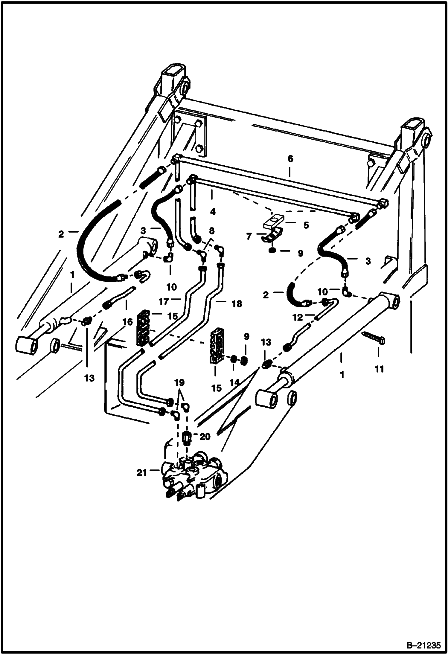 Схема КОНТУР ГИДРОЦИЛИНДРА ПОДЪЕМА