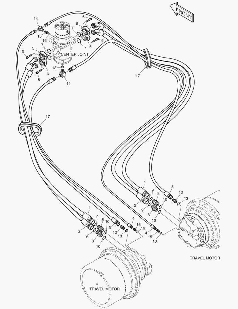 ТРУБОПРОВОД ХОДА - УЗКИЕ ГУСЕНИЦЫ