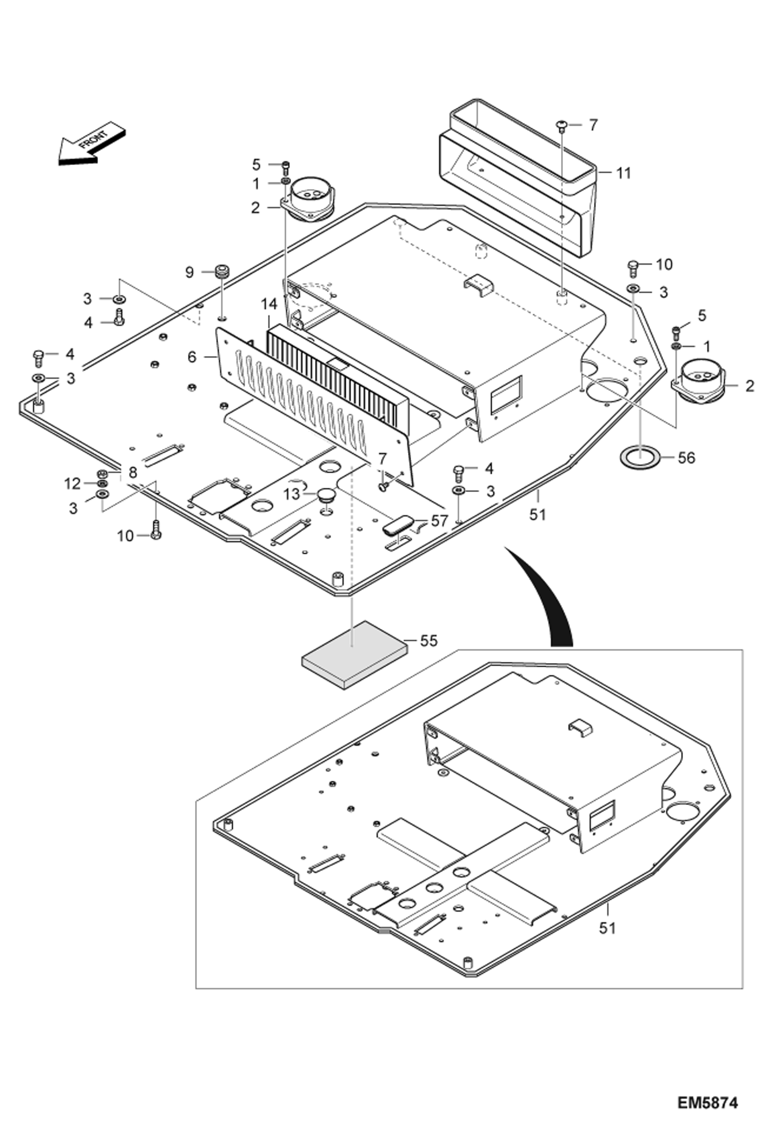 КАБИНА ВОДИТЕЛЯ (ПОЛ)