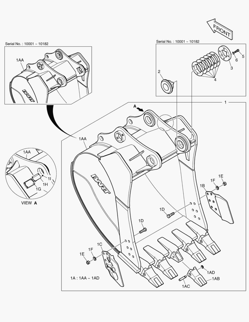 6780 BUCKET ASS`Y - 1.42mВі(48`) - SIDE PIN