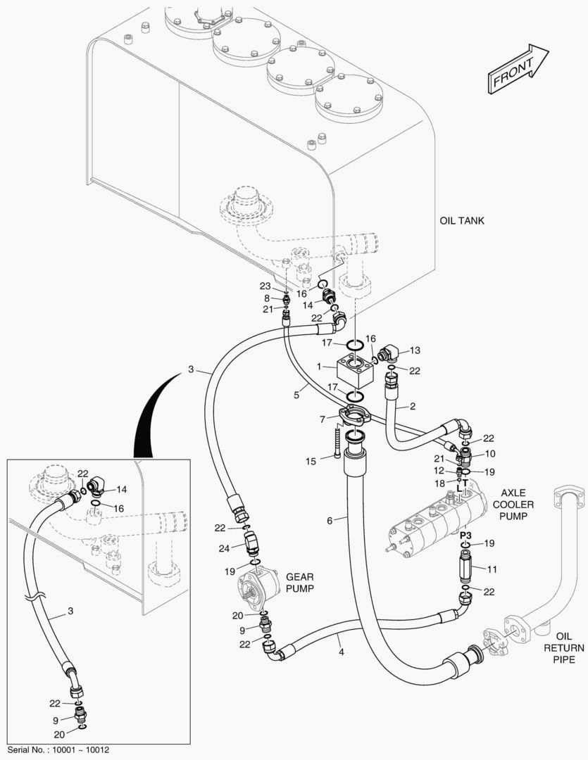 5680 OIL COOLER PIPING - AXLE(2)