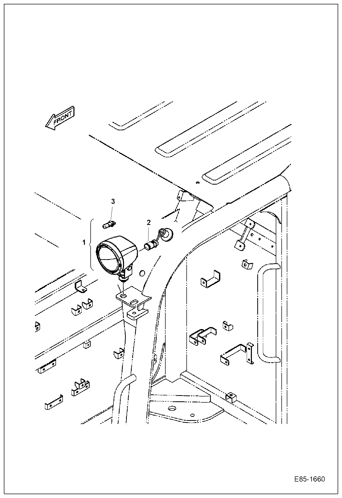 ЭЛЕКТРИКА (ФАРА РАБОЧЕГО ОСВЕЩЕНИЯ КАБИНЫ)