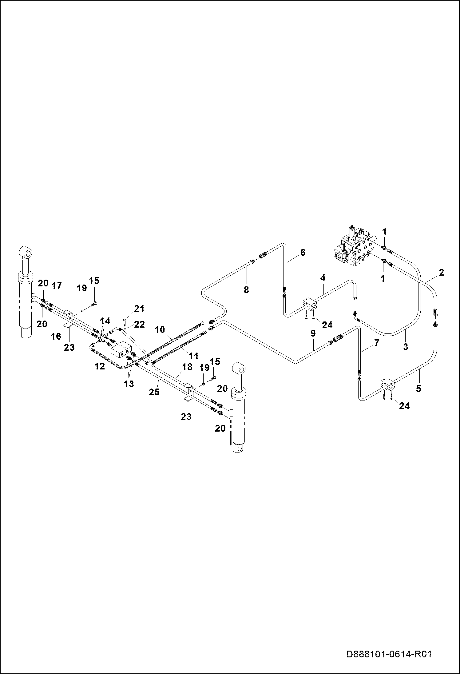 СХЕМА ЦИЛИНДРОВ ГРЕЙФЕРНОГО КОВША