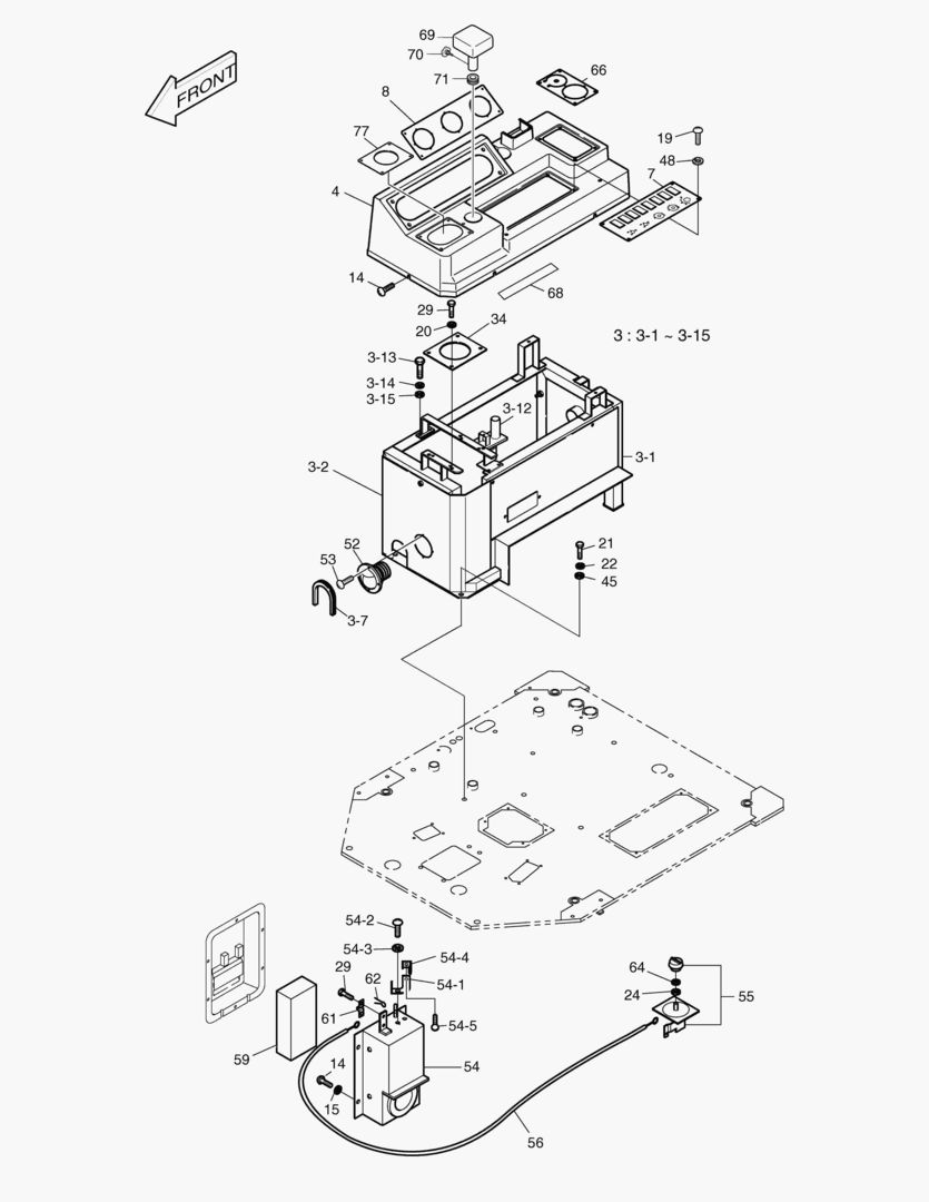 1291 CONTROL STAND ASS`Y-STEEL [1146~]