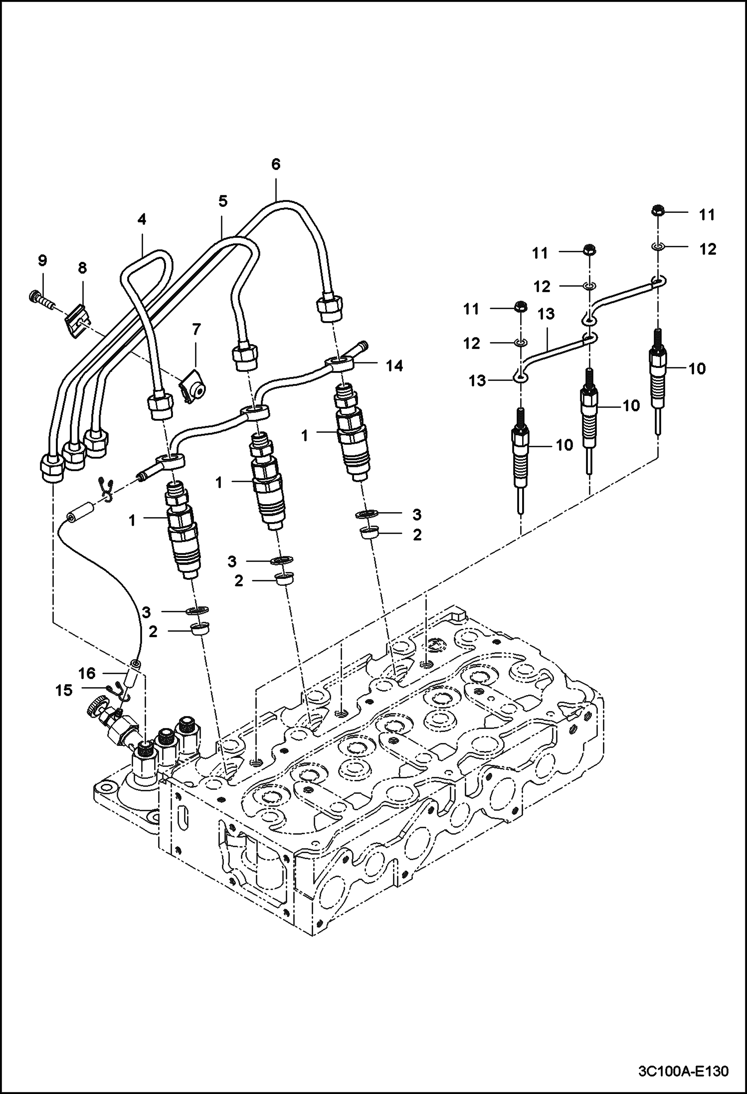 Схема ДЕРЖАТЕЛЬ ФОРСУНКИ В СБОРЕ