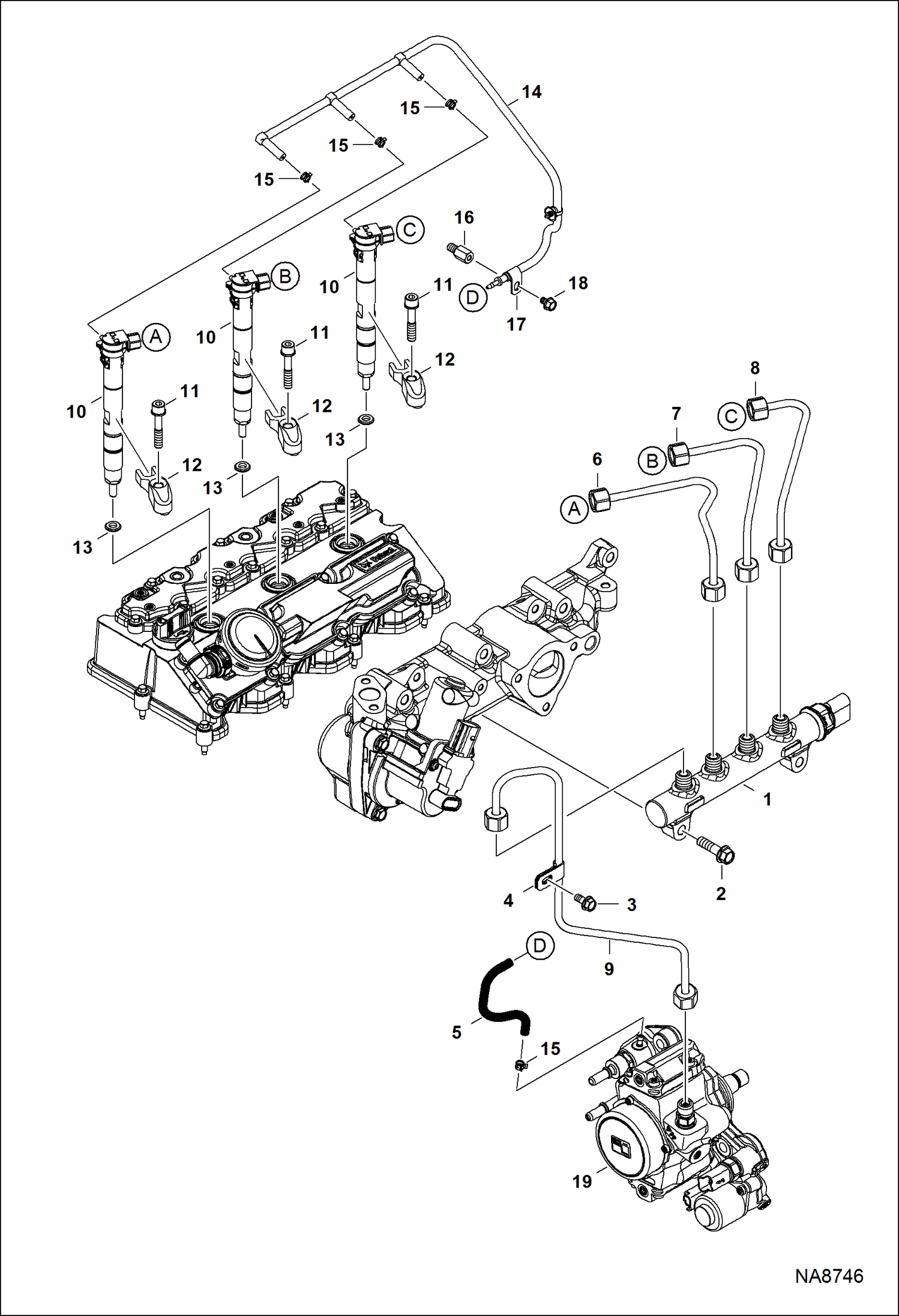 НАПРАВЛЯЮЩАЯ-РАСПРЕДЕЛИТЕЛЬ ДЛЯ ТОПЛИВА И ФОРСУНКИ