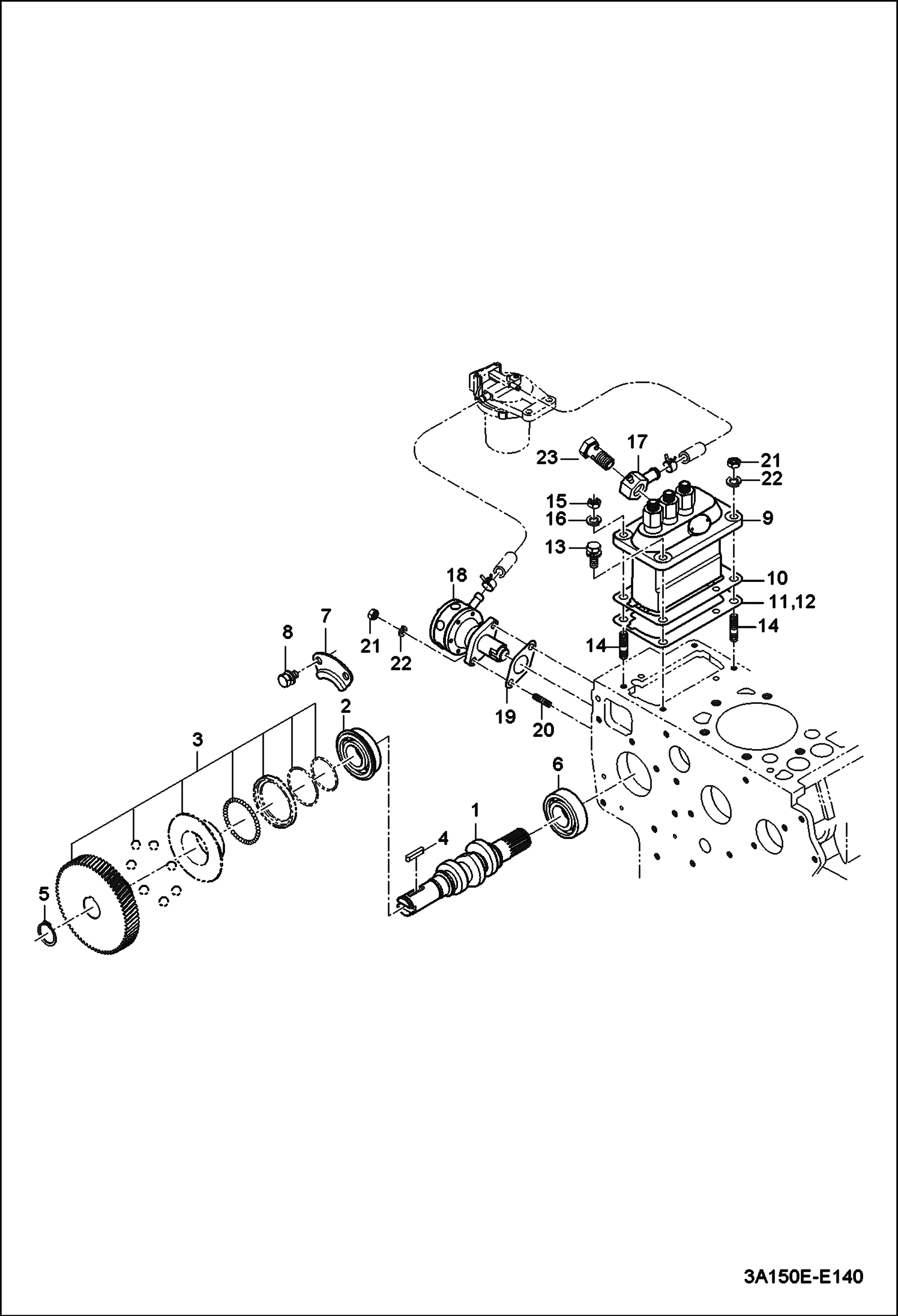 Схема ТОПЛИВНЫЙ РАСПРЕДЕЛИТЕЛЬНЫЙ ВАЛ В СБОРЕ