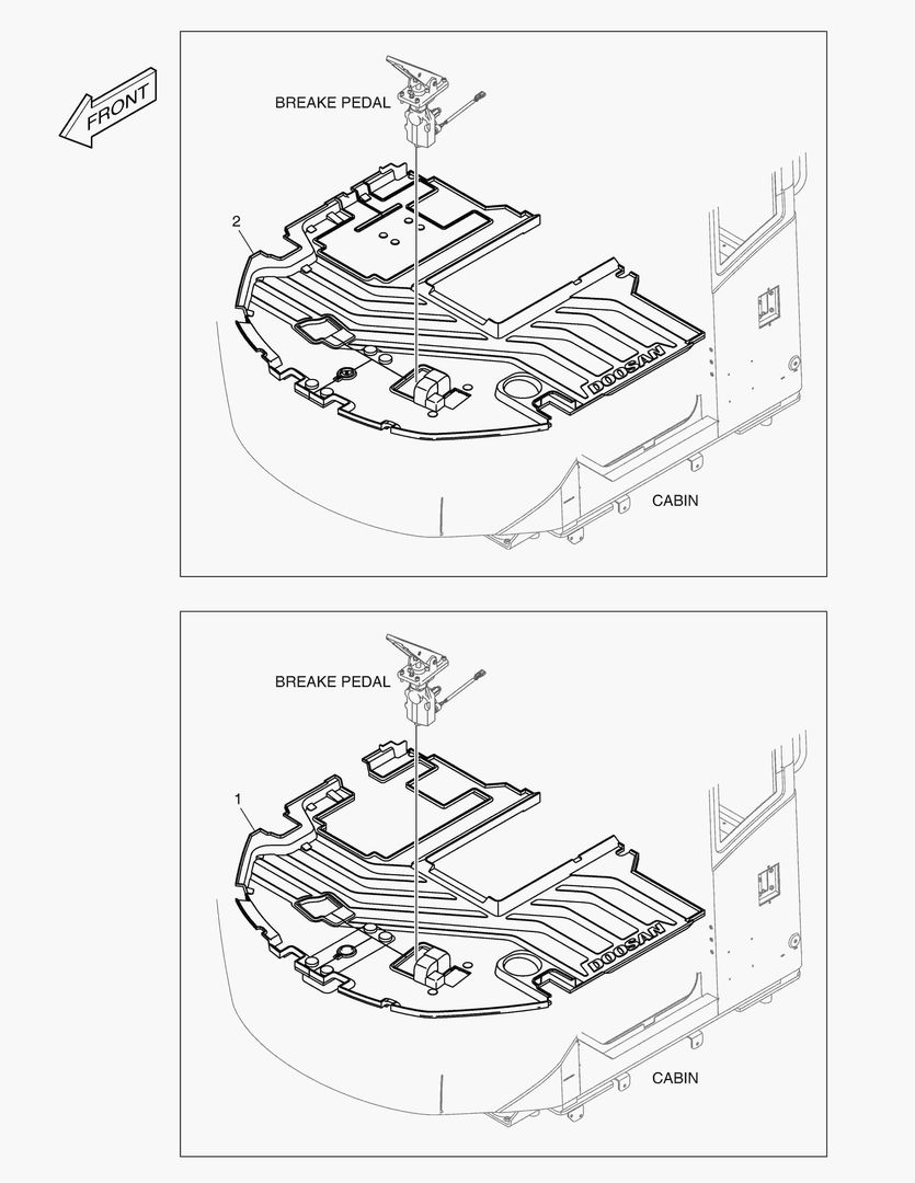 Схема КОВРИК НА ПОЛУ КУЗОВА