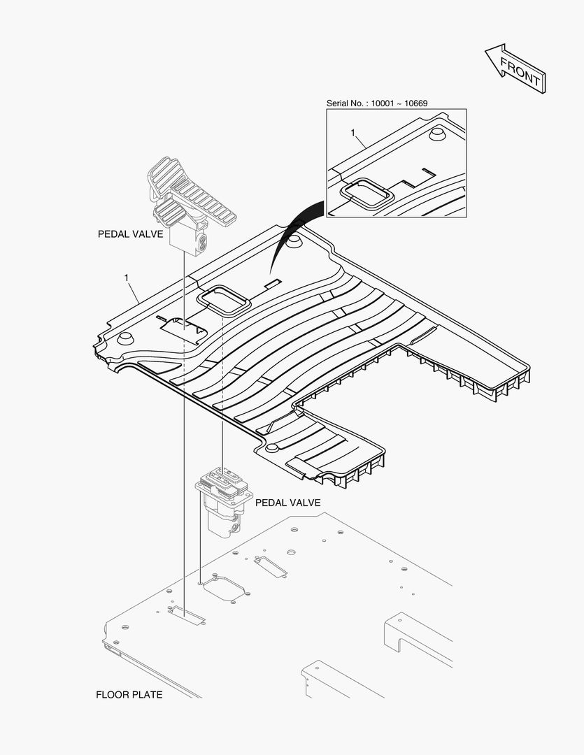 КОВРИК НА ПОЛУ КУЗОВА - ОДНА ПЕДАЛЬ(ЛЕВОСТОРОННИЙ)(СИСТЕМА ЗАЩИТЫ ПРИ ОПРОКИДЫВАНИИ)